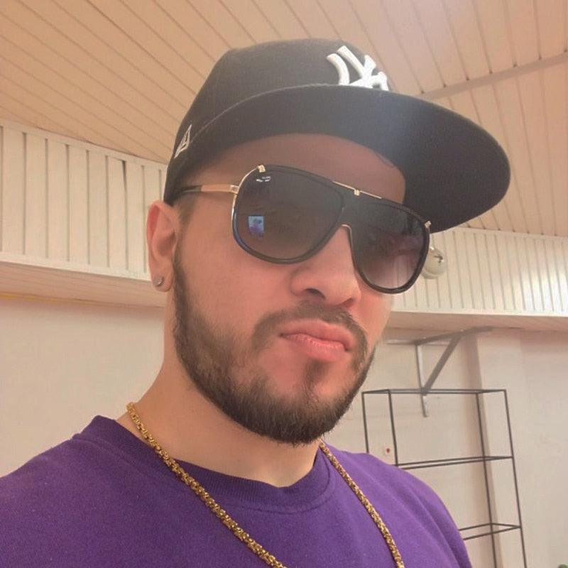Amazing Retro Men's Square Sunglasses - Designer Fashion Gradient Lens Glasses UV400 (2U102)