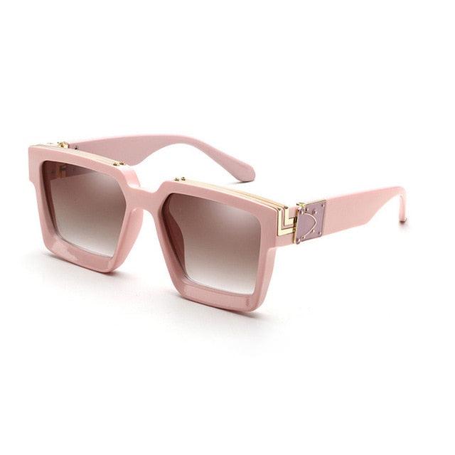 Retro Square Sunglasses - Designer Summer Styles Candy Colors Fashion Silver Mirror Shades UV400 (2U102)