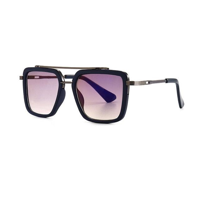 Vintage Double Bridges Square Sunglasses UV400 (1U102)