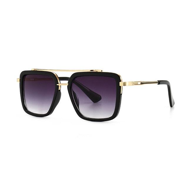 Vintage Double Bridges Square Sunglasses UV400 (1U102)