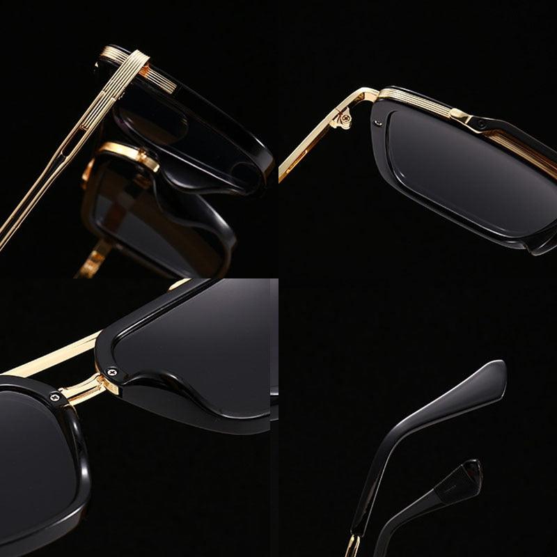 Vintage Double Bridges Square Sunglasses UV400 (1U102)