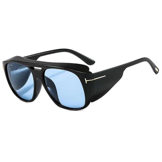 Vintage Goggle Sunglasses - Designer Fashion Square Punk Shades Men UV400 (2U102)