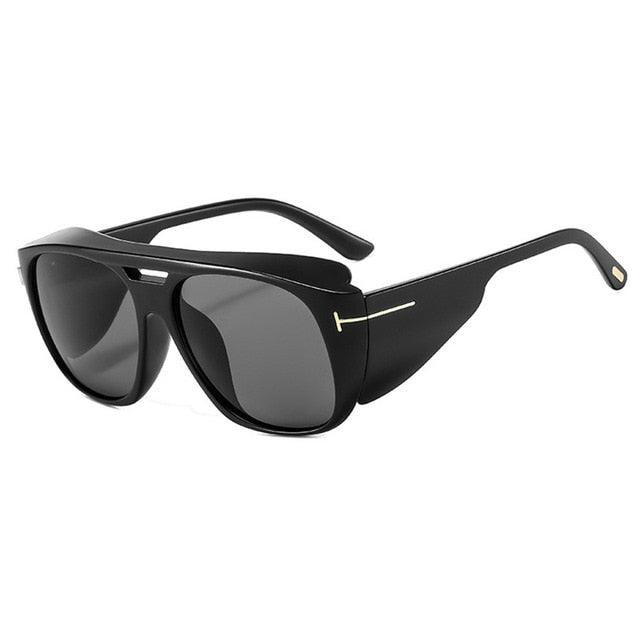 Vintage Goggle Sunglasses - Designer Fashion Square Punk Shades Men UV400 (2U102)