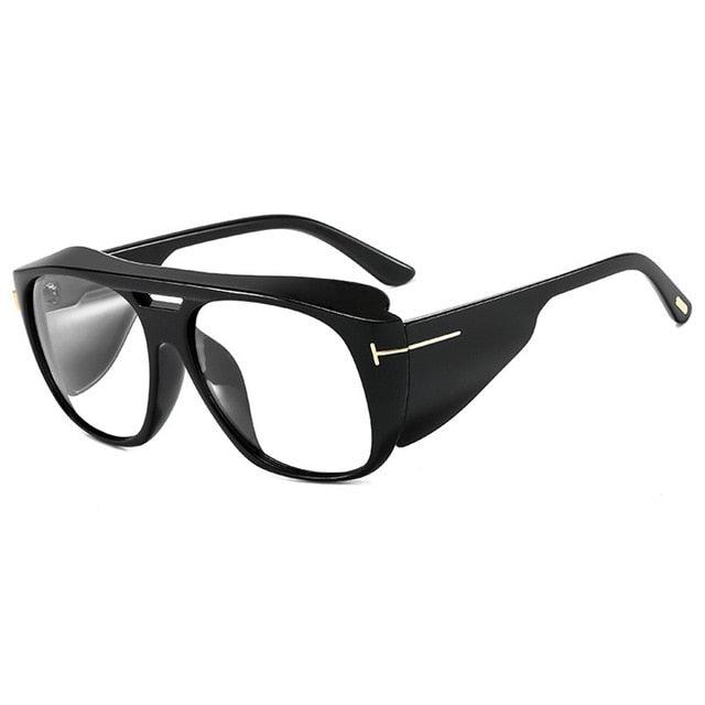 Vintage Goggle Sunglasses - Designer Fashion Square Punk Shades Men UV400 (2U102)