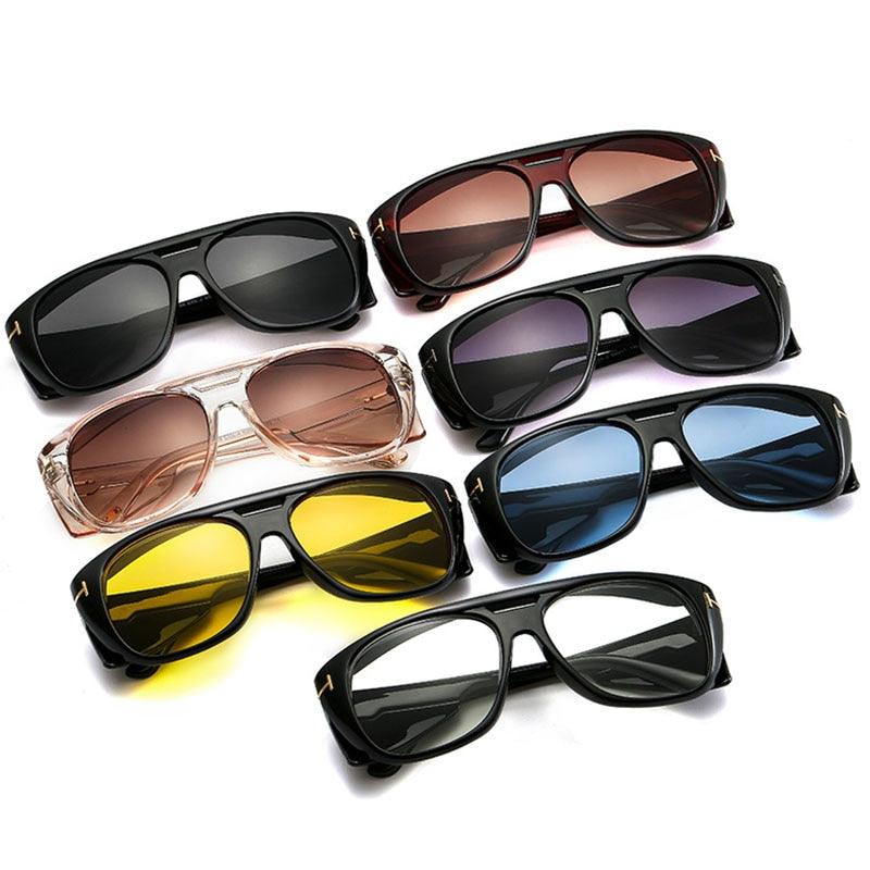 Vintage Goggle Sunglasses - Designer Fashion Square Punk Shades Men UV400 (2U102)