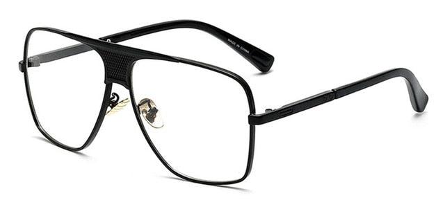 Vintage Men Square Sunglasses - Designer Fashion Women Golden Sun Glasses UV400 (2U102)