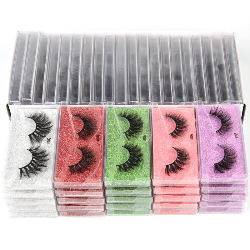 Mink Eyelashes False Fluffy Lashes Bulk Fake Eyelashes Package Natural Eyelash Bulk (M2)(1U86)(F86)