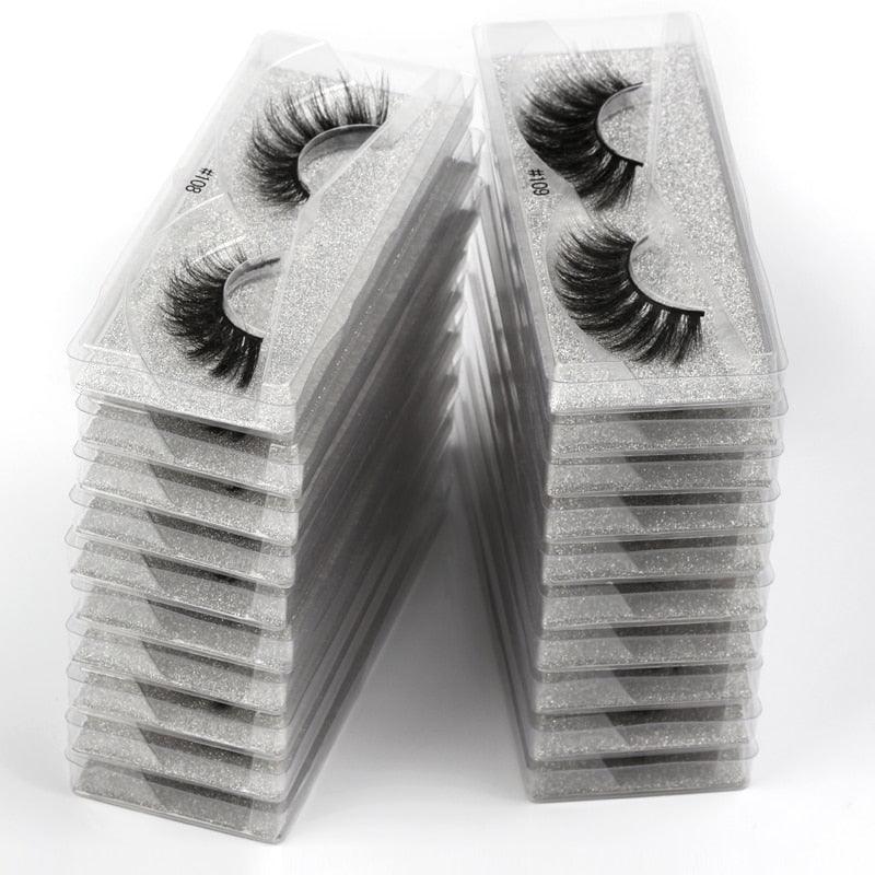 Mink Eyelashes False Fluffy Lashes Bulk Fake Eyelashes Package Natural Eyelash Bulk (M2)(1U86)(F86)