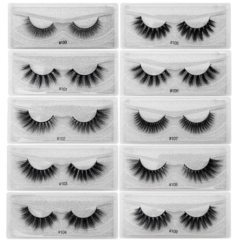 Mink Eyelashes False Fluffy Lashes Bulk Fake Eyelashes Package Natural Eyelash Bulk (M2)(1U86)(F86)