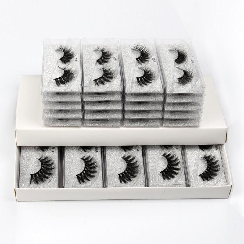 Mink Eyelashes False Fluffy Lashes Bulk Fake Eyelashes Package Natural Eyelash Bulk (M2)(1U86)(F86)