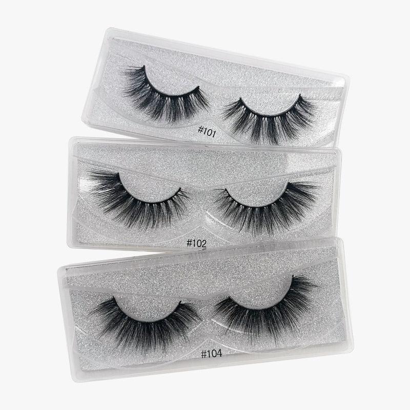 Wholesale 20/30/40/50/100 pairs 3d faux mink eyelashes in bulk natural false eyelashes (M2)(1U86)