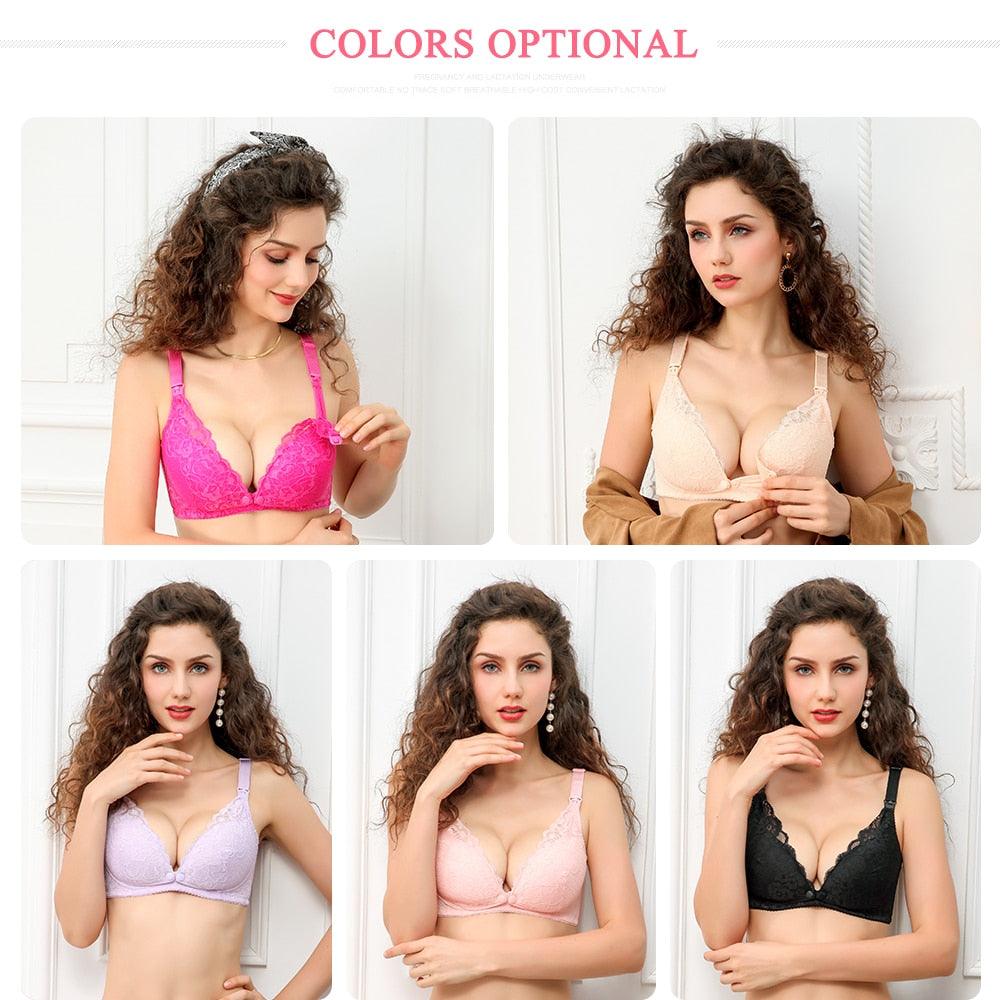 Nursing Bra - Pregnancy Cotton Maternity Bralettes - Adjusted Breast Feeding Underwear Bra (D6)(3Z2)(6Z2)