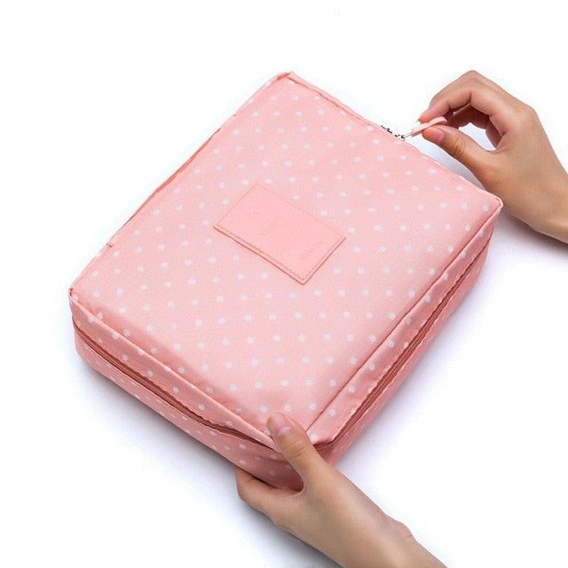 Great Waterproof Portable Zipper Cosmetic Bag - Beauty Case Make Up Organizer Storage Travel (2U79)