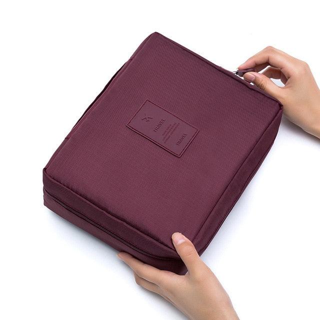 Great Waterproof Portable Zipper Cosmetic Bag - Beauty Case Make Up Organizer Storage Travel (2U79)