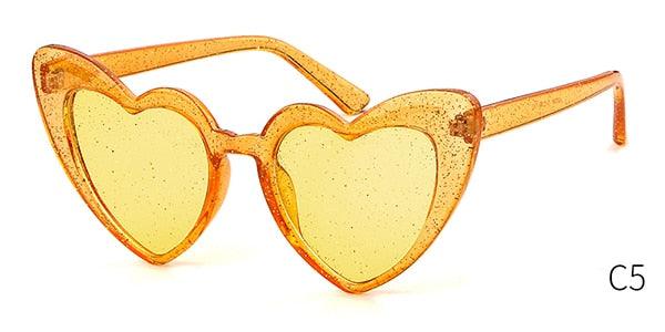 Fashion Crystal Lover Heart Glitter Sunglasses - Designer Love Sunglasses (2U44)
