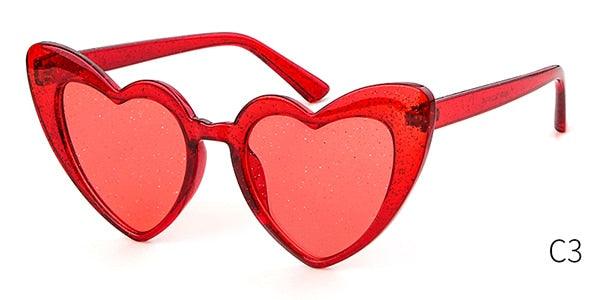 Fashion Crystal Lover Heart Glitter Sunglasses - Designer Love Sunglasses (2U44)