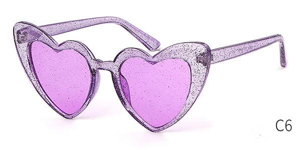 Fashion Crystal Lover Heart Glitter Sunglasses - Designer Love Sunglasses (2U44)