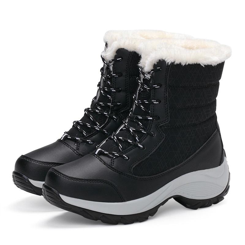 Great Women Boots - Waterproof Winter Shoes - Snow Platform Ankle Boot With Thick Fur (BB1)(BB5)(F38)(F107)