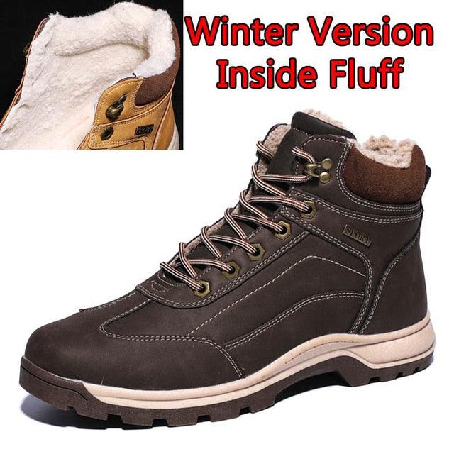 Great Men Boots - Split Leather Lace-up Men Shoes - British Snow Boots (MSB2)(MSB5)
