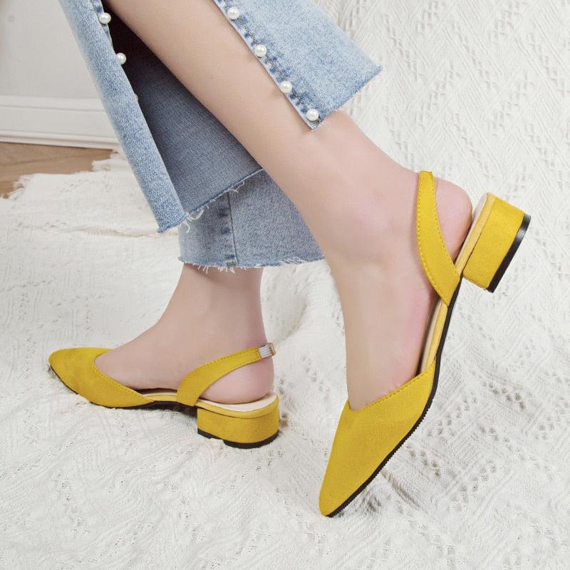 Great Summer Wild Buckle Women's High Heel - Sandals Low Heel Shoes (SH3)(SH2)(FS)(SS1)