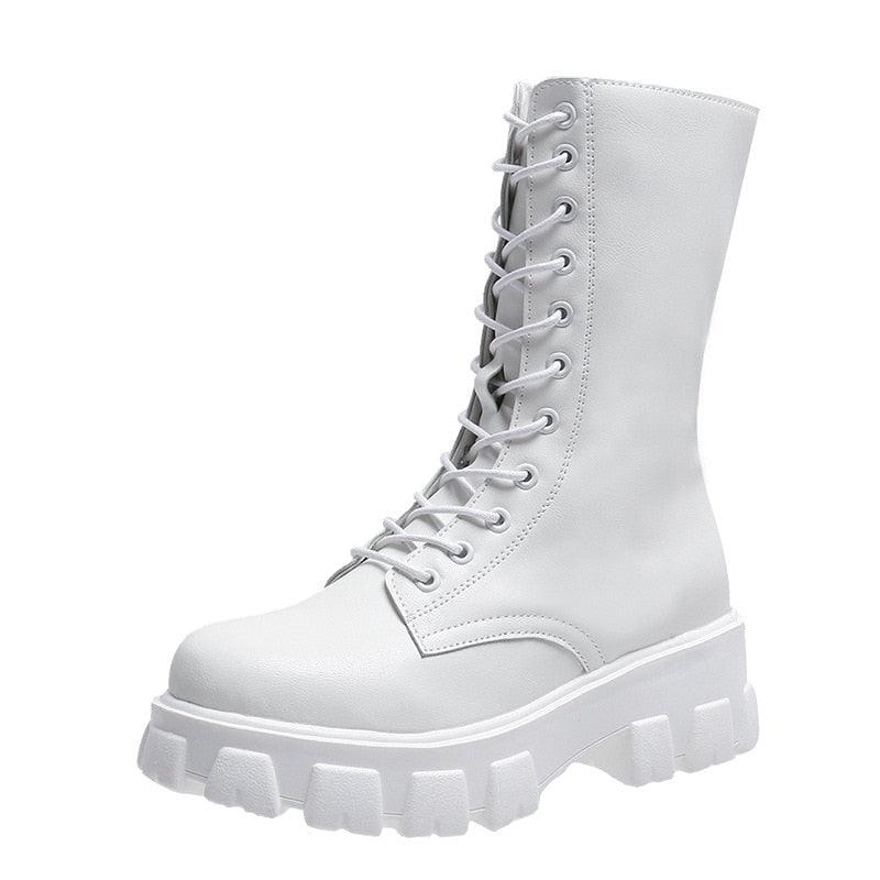 Autumn Women Chunky Heel Knee-length Boots -Brand Ankle Boots Female Round Toe Zipper Boots Lasdies Fashion Comfort (BB2)(CD)(WO4)(BB5)(F38)(3U38) - Deals DejaVu