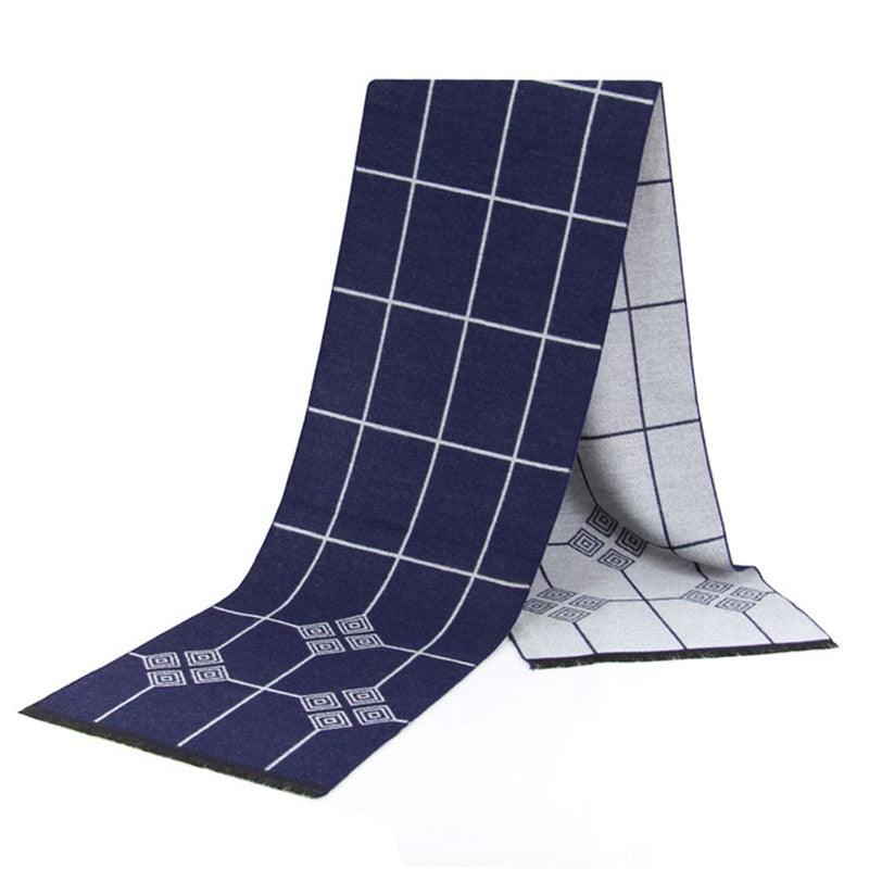 Men's Scarf - Winter Warm Cashmere Shawl Wool Luxury Chiffon Cashmere Plaid Dress Scarfs (MA7)(F103)