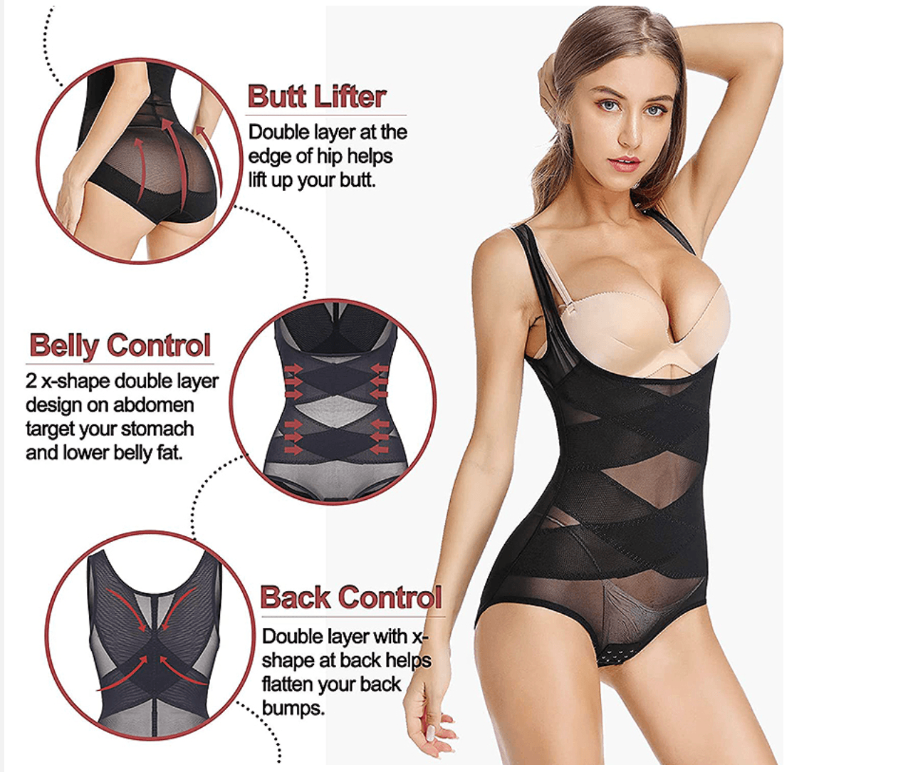 Great women Body shaper Slimming underwear - waist shaper slimming pants - trainer tummy Control underwear butt lifter (FHW1) - Deals DejaVu