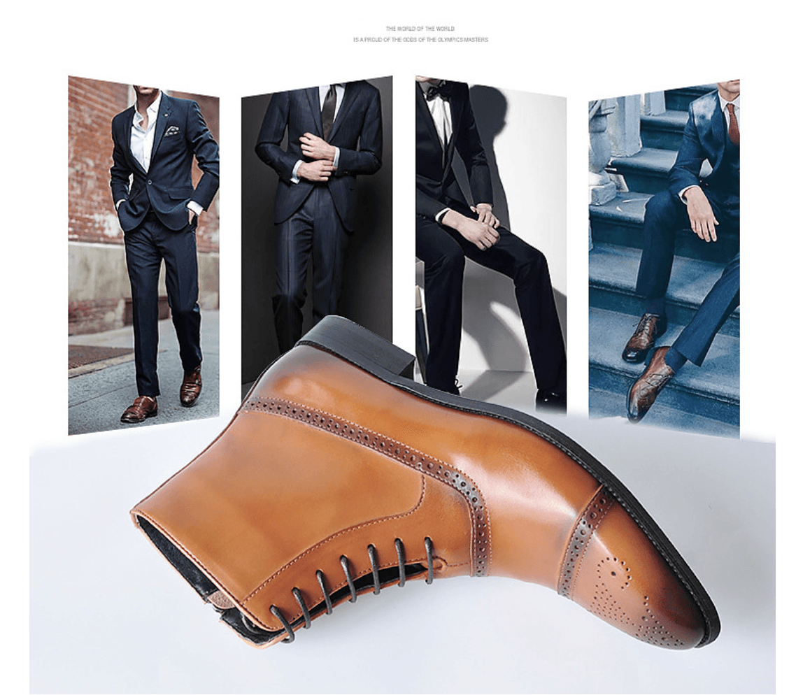 Italy Handmade Classic Men Boots - Dress Shoes Outdoor Autumn Ankle Boots (MSB2)(MSF6)(MSB3) - Deals DejaVu