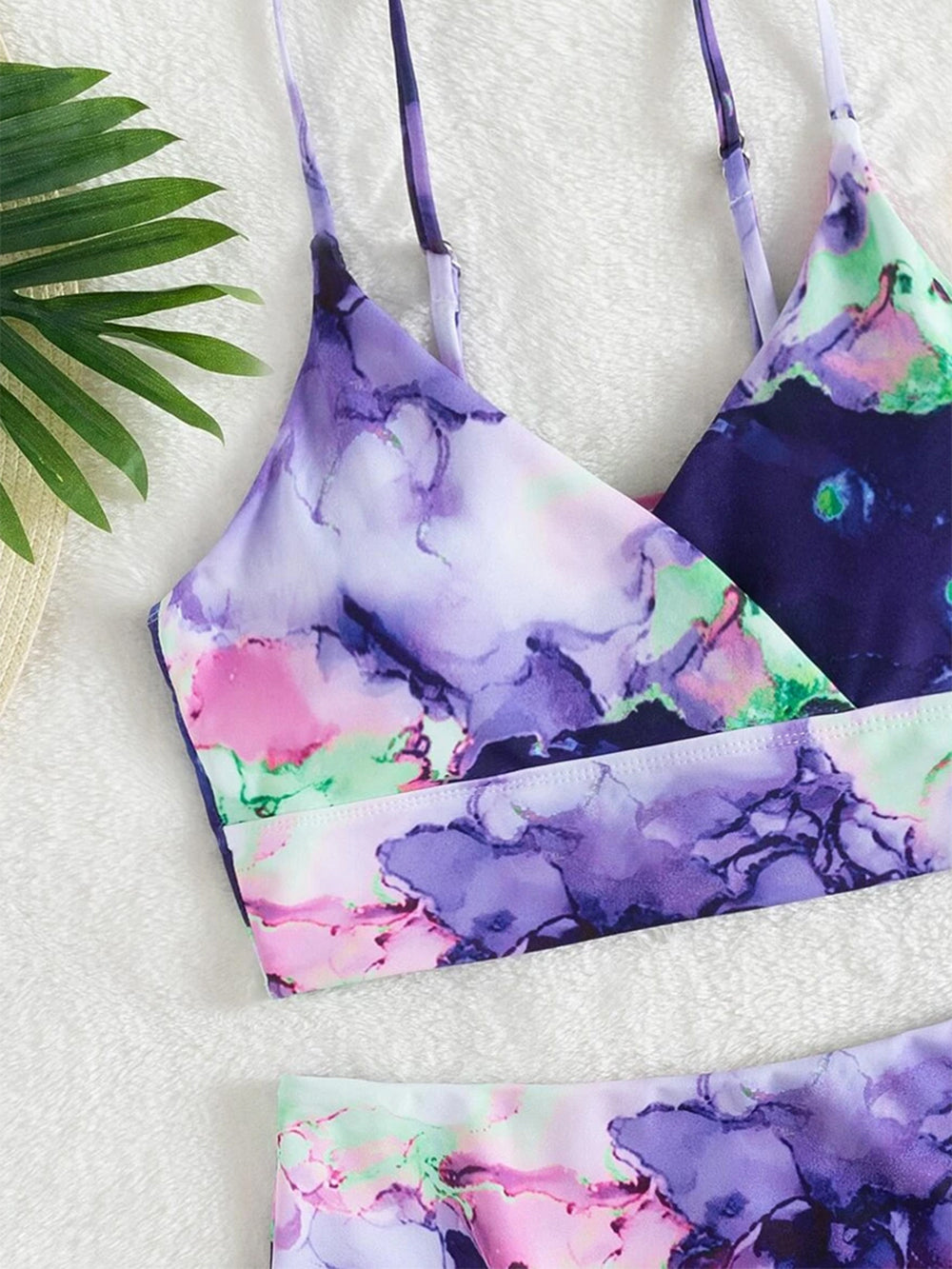 New Print Sport Bandeau Push up Bikinis - Sexy Marble Women Swimsuit High Waist Swimwear Women bathing suit Beach wear (TB8D)(1U26)(F26) - Deals DejaVu