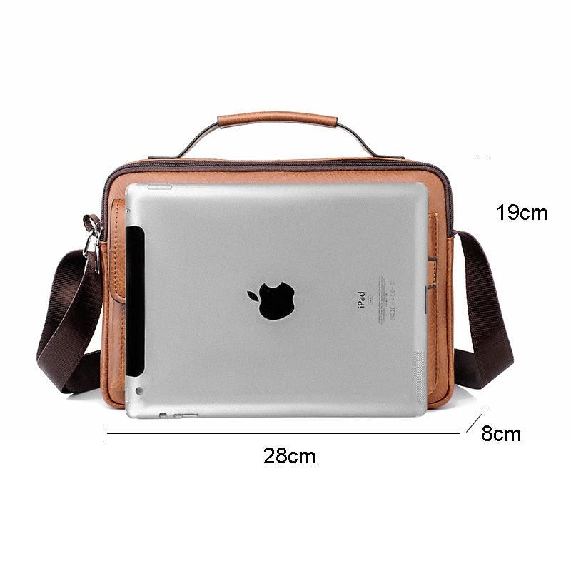 New Men Shoulder Bag Men Crossbody Bags - PU Leather Handbag - Men Messenger Bags Top handle Tote Bag for Male (3MA1)(LT4)(1U78) - Deals DejaVu