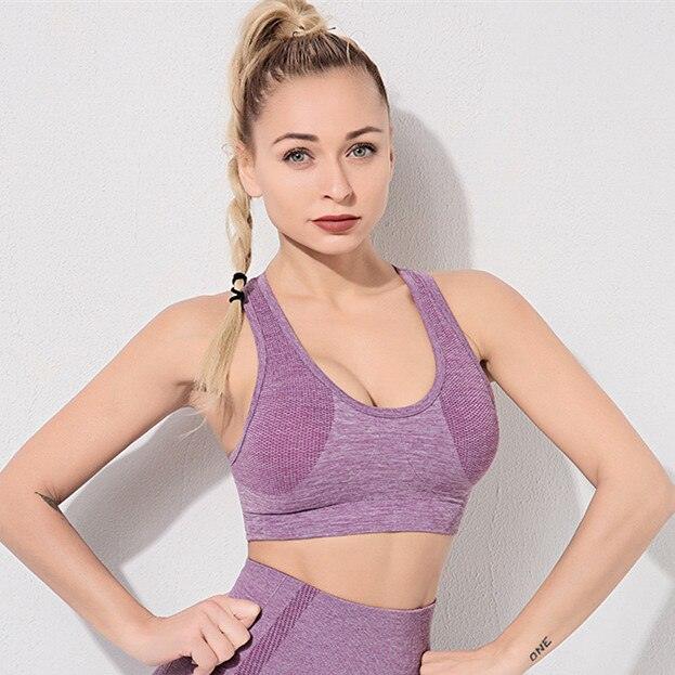 Sexy Women's Gym Shorts Yoga Set - Sports Bra + High Waist Shorts - Women Fitness Activewear Exercise Sets (D24)(BAP)(TBL)