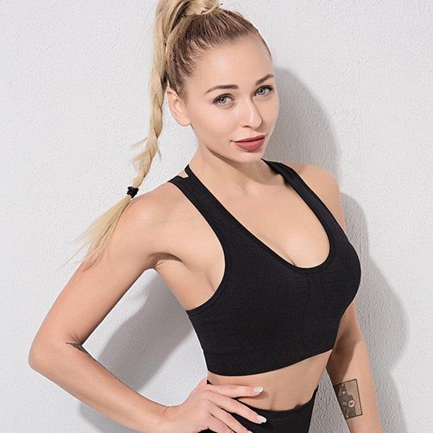 Sexy Women's Gym Shorts Yoga Set - Sports Bra + High Waist Shorts - Women Fitness Activewear Exercise Sets (D24)(BAP)(TBL)
