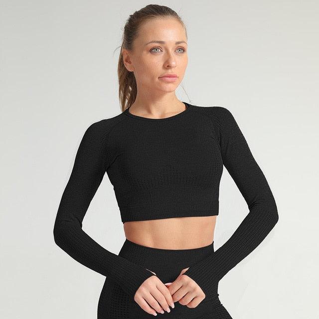 Gorgeous 2 Piece Sport Suit Set - Gym Women Fitness Clothes - Fitness Leggings And Top Tracksuit - Workout Women Set (2U24)