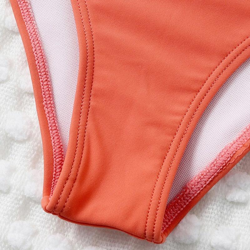 Gorgeous Sexy High Waist Cross Color Matching Bikini Swimwear Push Up - Swimsuit Bikinis Set for Women Bathing Suit Female Biquini (TB8D)(1U26)(F26) - Deals DejaVu