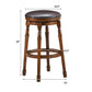 Set of 2 29" Swivel Bar Stool Leather Padded Dining Kitchen Pub Chair Backless (FW3)(1U67)(F67)