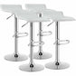 Set of 4 Swivel Bar Stool PU Leather Adjustable Kitchen Counter Chair (FW3)(1U67)