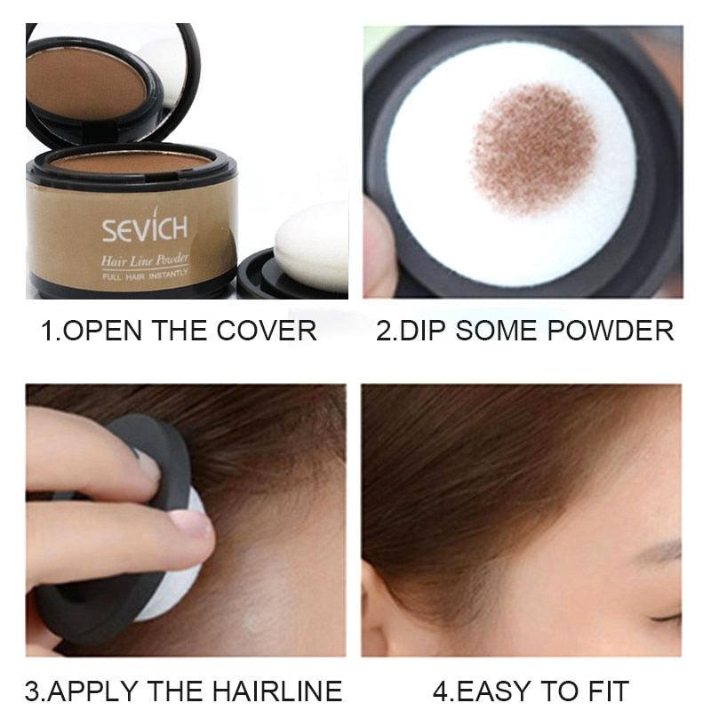 12 Color Hairline Powder Hairline Shadow Cover Up Fill In Thinning Hair Unisex Hairline Shadow Powder Modified Gray Hair (M1)(1U86)