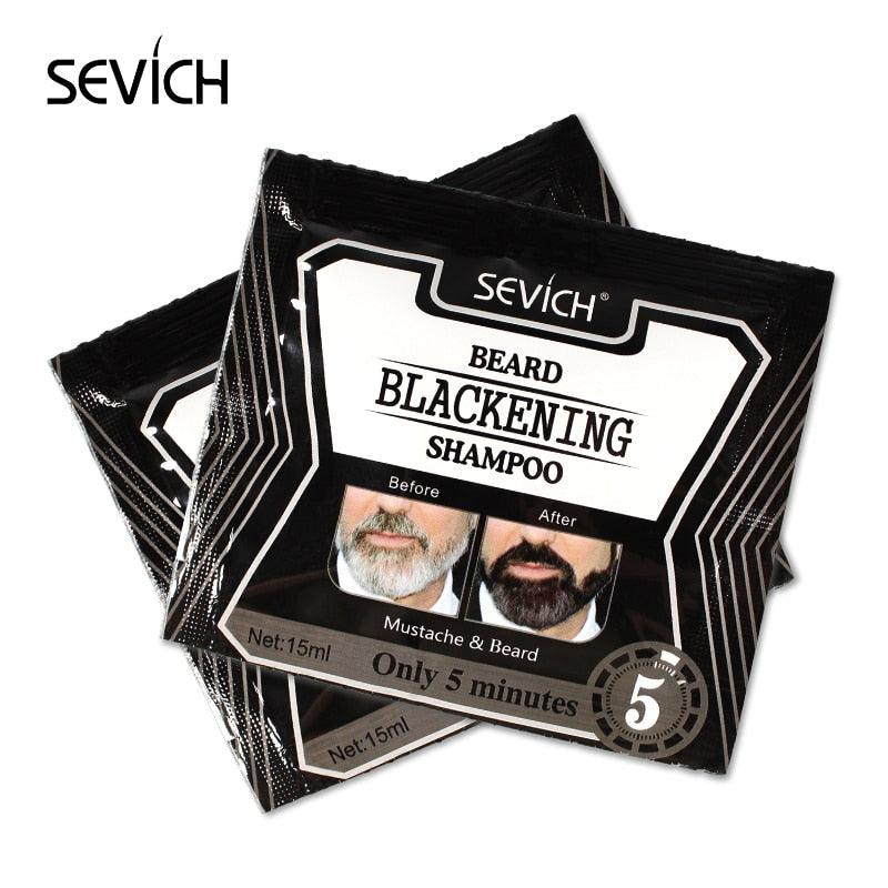 15ml Beard Blackening Shampoo Only 5mins Fast Dye Beard Into Black Long Lasting 4 Weeks Coloring Nourishing Beard Product (D45)(BD3)(1U45)