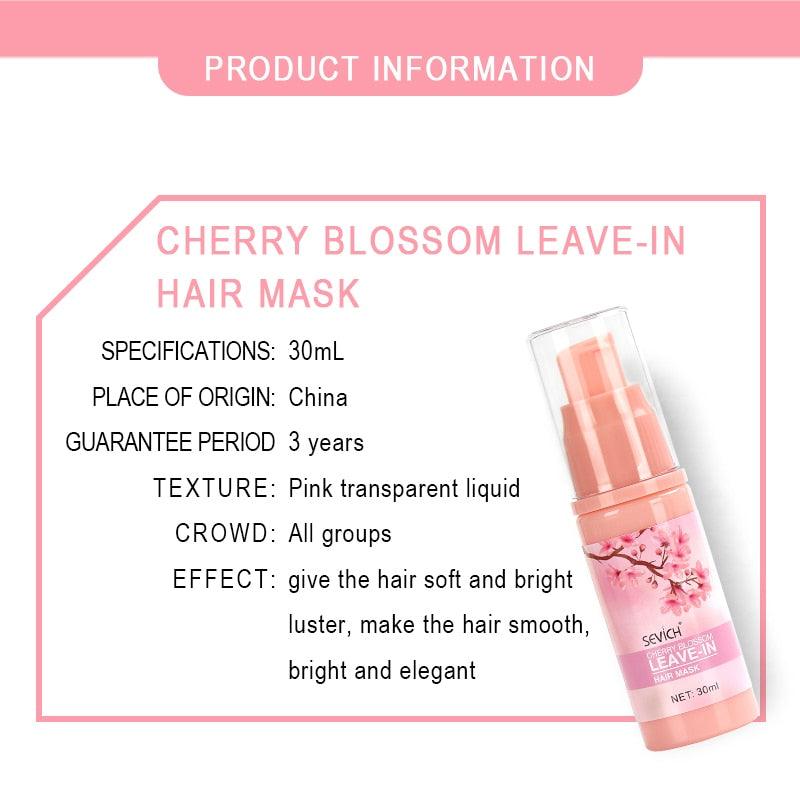 30ml Smoothes Cherry Blossom Leave-in Hair Mask Amino acid Hair Care Mask Help Repair Damaged Hair Nourishing Hair Mask (M1)(1U86)