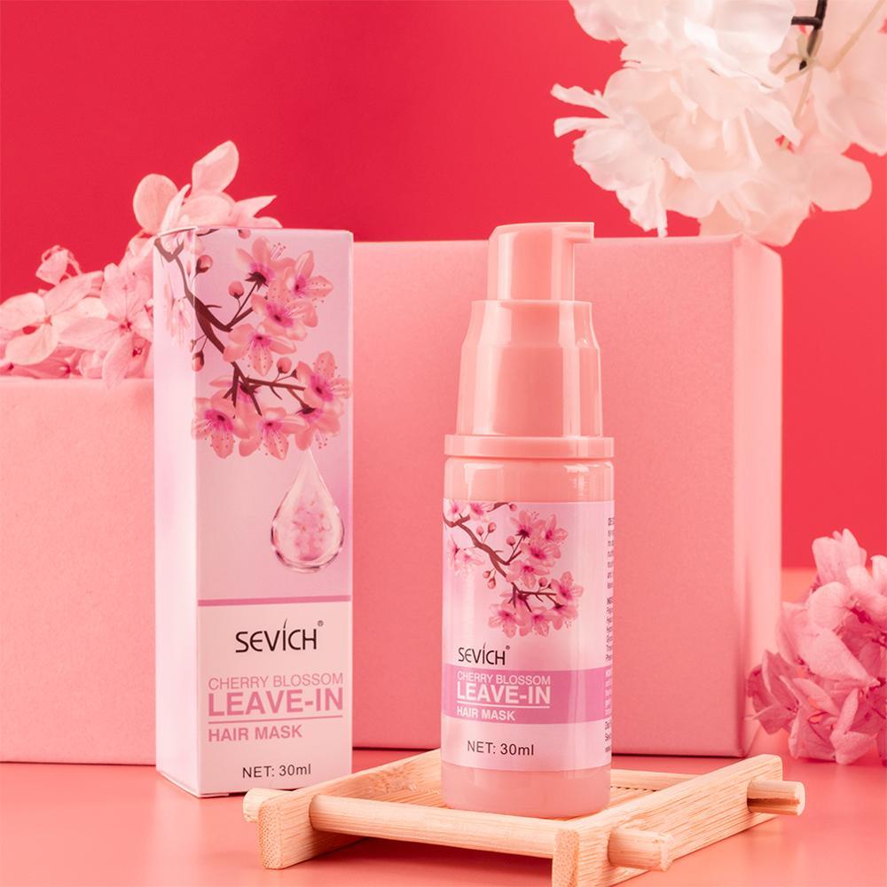 30ml Smoothes Cherry Blossom Leave-in Hair Mask Amino acid Hair Care Mask Help Repair Damaged Hair Nourishing Hair Mask (M1)(1U86)