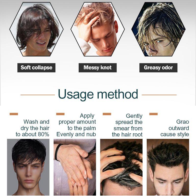 80g Hair Styling Matte Hair Clay Lasting Stereotype Matte Clay Strong Hold Easy Wash Convenient (BD3)(BD2)(BD1)(1U45)(F45)