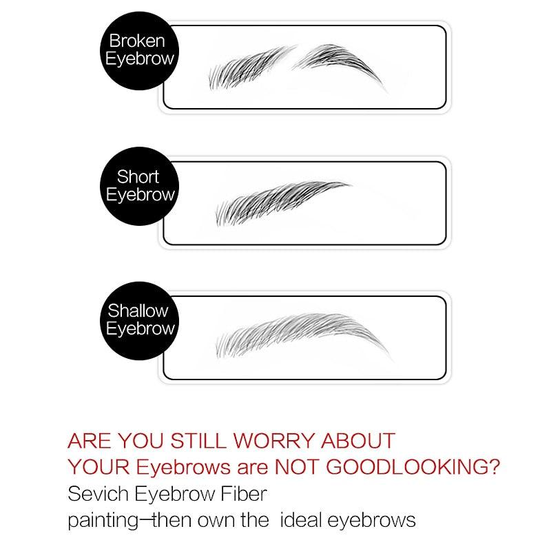 Waterproof Natural 3D Eyebrow Extensions Gel Dark Brown Black Fiber Eye Brow Enhancers Makeup Cosmetics (M1)(M2)(1U86)