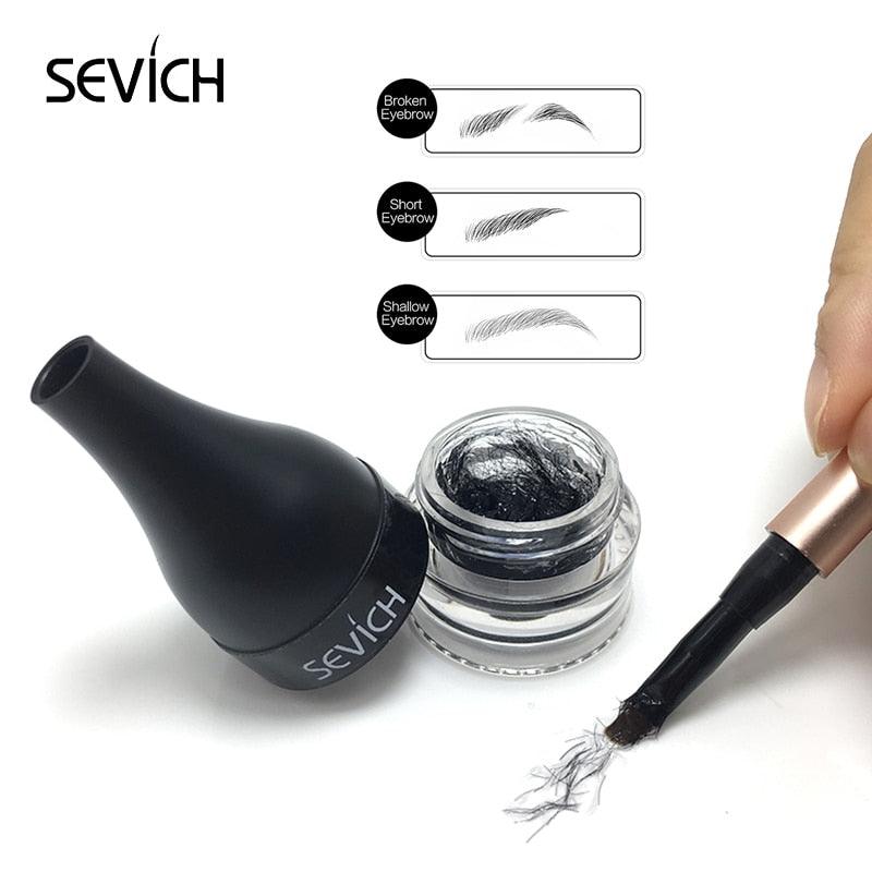 Waterproof Natural 3D Eyebrow Extensions Gel Dark Brown Black Fiber Eye Brow Enhancers Makeup Cosmetics (M1)(M2)(1U86)