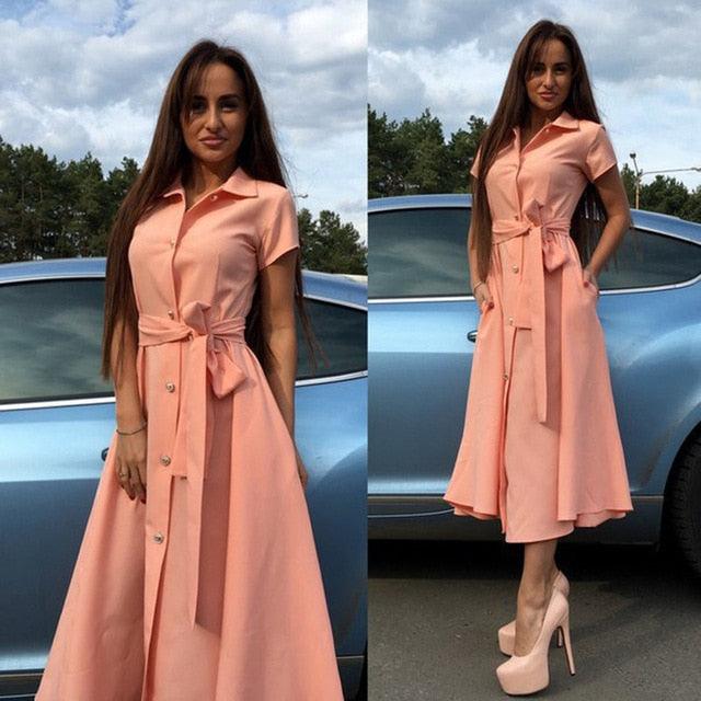 Sexy Autumn Winter Summer Women Dress - Fashion Elegant Solid A Line Long Dresses - Casual Slim Party Dress (BWM)(WS06)(F30)