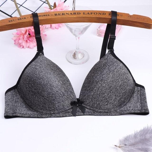 Cute Sexy Cotton Front Bow Bra - Without Steel Ring - Thin Section Adjustment Bra (2U27)