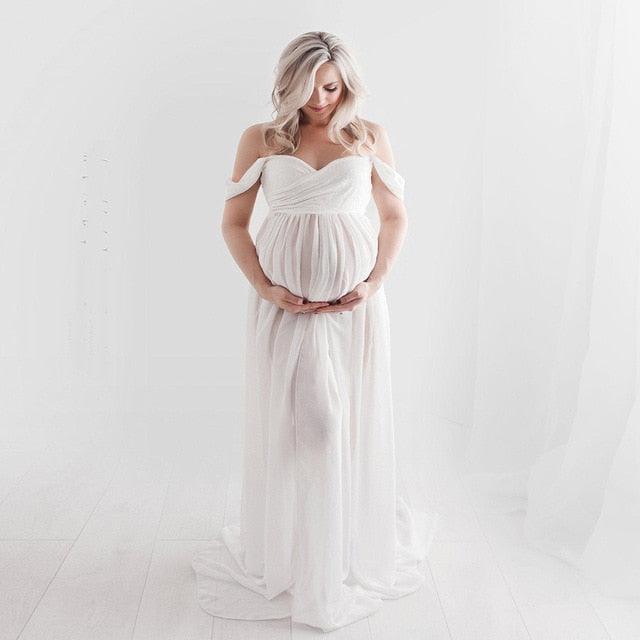Sexy Maternity Dresses - For Photo Shoot Chiffon Pregnancy Dress - Maxi Gown Dresses (1U5)(Z6)(Z8)(2Z1)