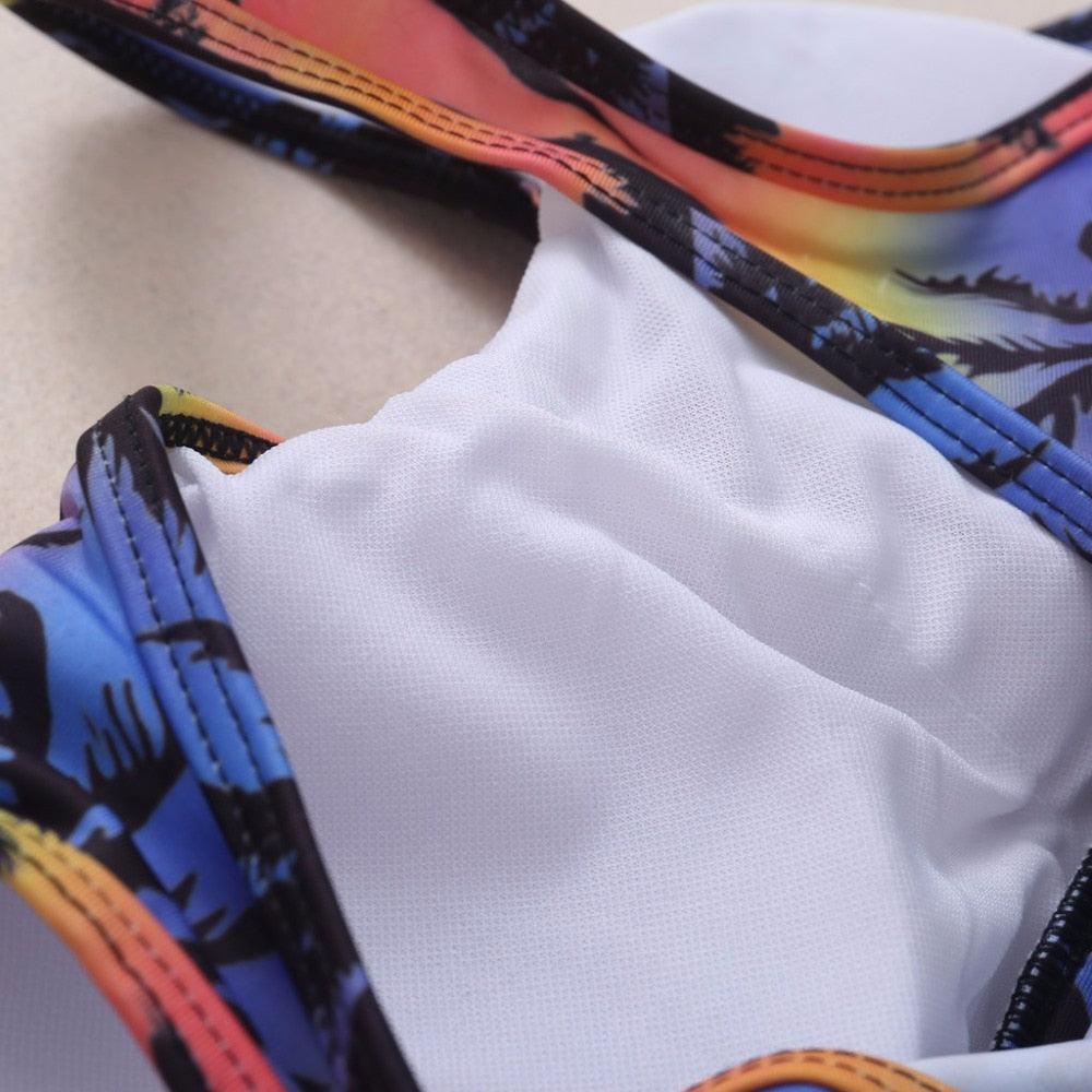 Gorgeous Sexy Women Swimsuit - Women's Crop Top High Waist Shorts - Floral Bikini Beach - Swimwear Beachwear (D26)(TB8D)