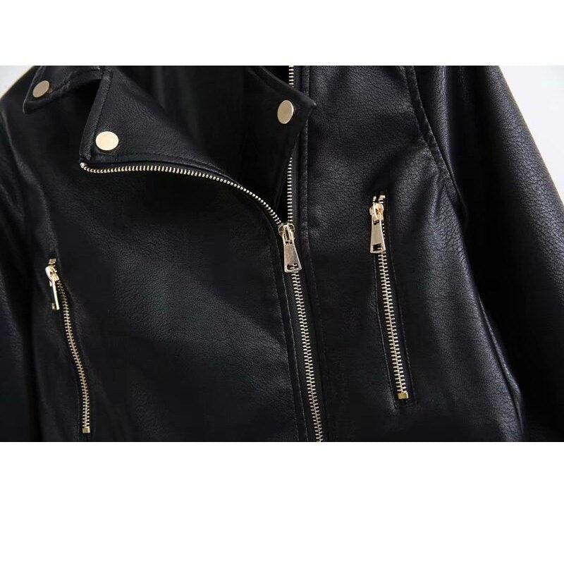 Sexy women's New Wild Fashion Short Motorcycle Leather Jacket (D23)(TB8B)