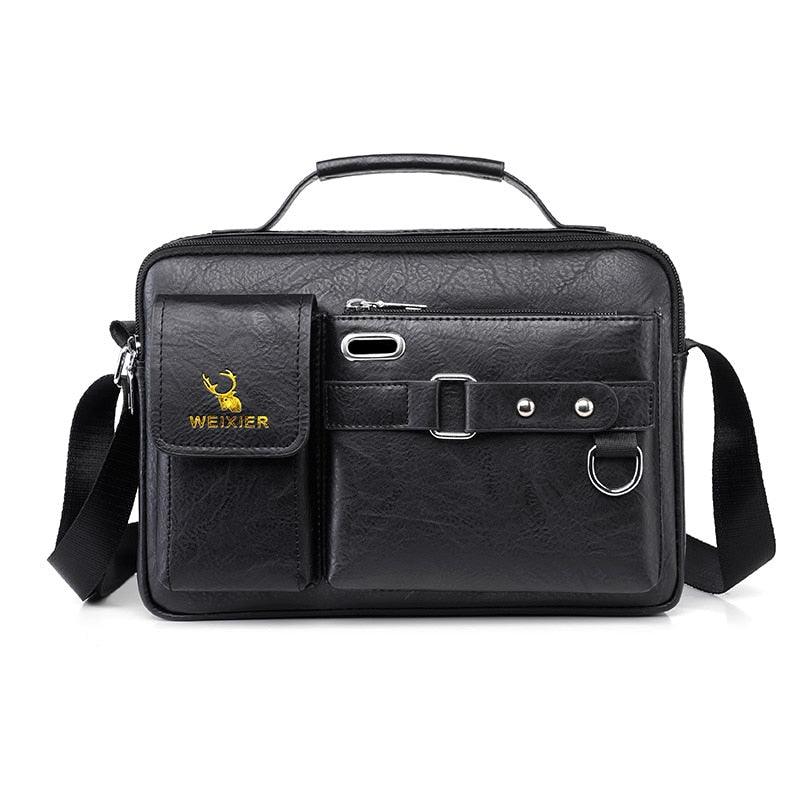 New Men Shoulder Bag Men Crossbody Bags - PU Leather Handbag - Men Messenger Bags Top handle Tote Bag for Male (3MA1)(LT4)(1U78) - Deals DejaVu