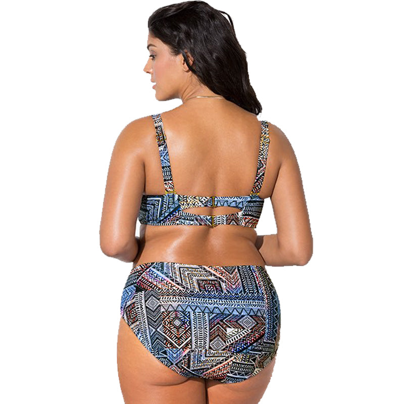 Women Plush Size Bikinis Set - Swimwear High Waist Swimming Suits - Bathing Beachwear (TB8D)(1U26)(F26)